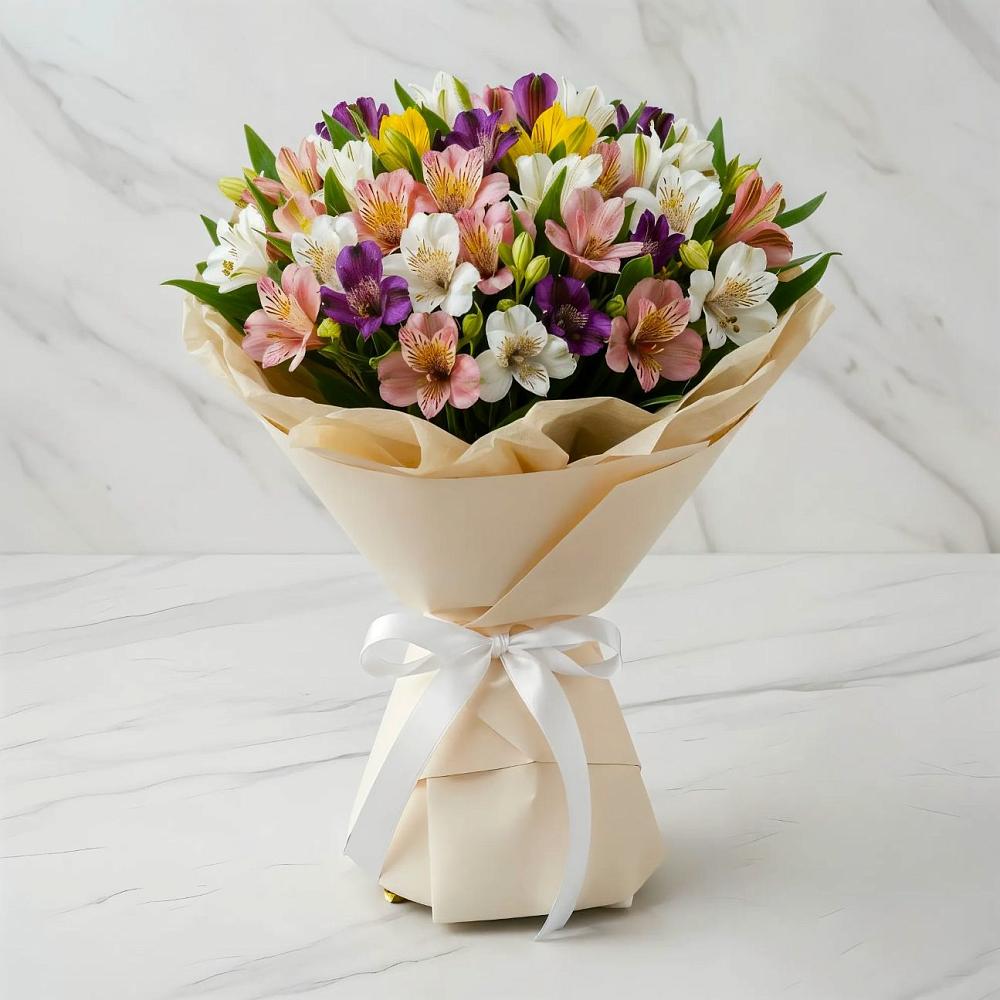 Букет цветов из: Альстромерии в Лучинское