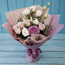 Букет цветов из:  Розы и Лизиантусы в Лучинское
