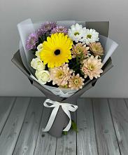 Букет цветов из:  Розы, Герберы и Хризантемы #REPLACE_PRED# Лучинское