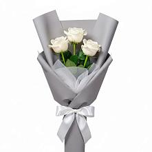 Букет 3 белые розы #REPLACE_PRED# Лучинское