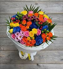 Букет цветов из:  Розы и Хризантемы в Лучинское