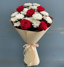 Букет цветов из:  Розы и Хризантемы в Лучинское