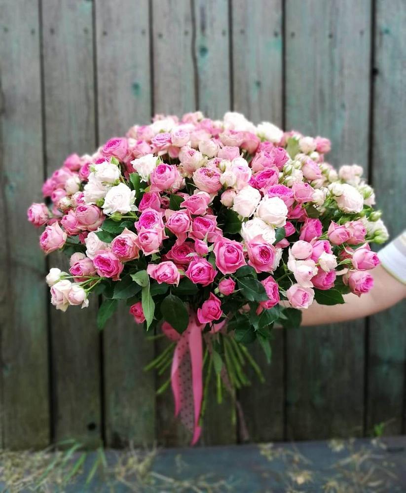 Букет Розовые кустовые розы Натали и Лав Лидия в Лучинское