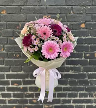 Букет цветов из:  Герберы и Хризантемы в Лучинское