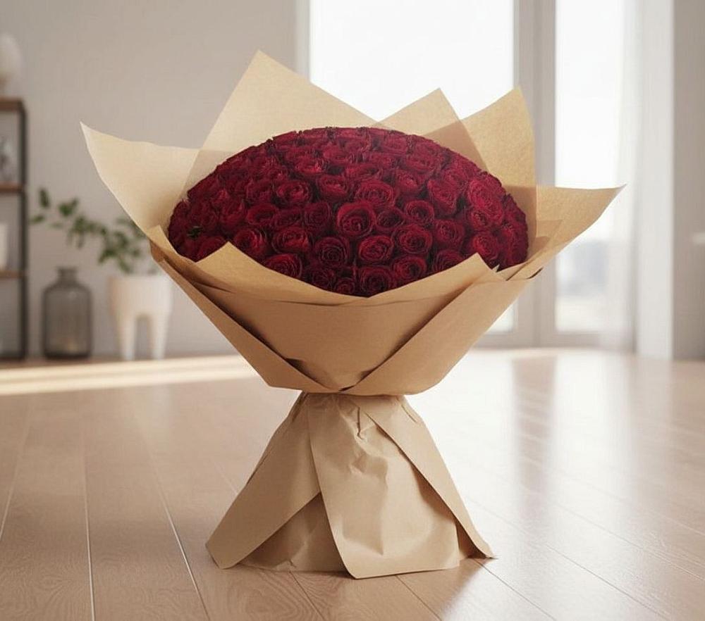 Букет 101 Красная роза в Лучинское