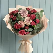 Букет цветов из:  Гвоздики и Розы в Лучинское