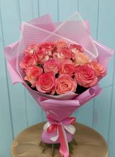 Букет 15 Розовых роз Равель #REPLACE_PRED# Лучинское