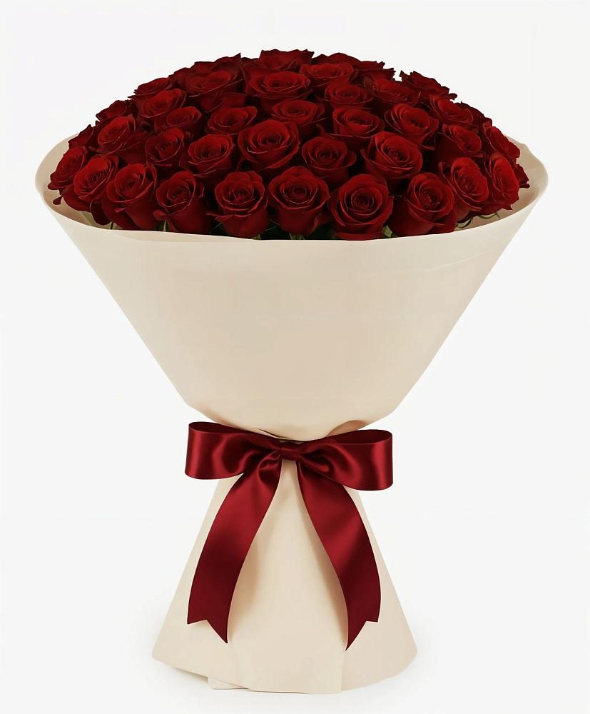 Букет 101 Бордовая роза Блэк Бакарра в Лучинское