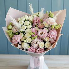 Букет цветов из:  Альстромерии и Розы в Лучинское