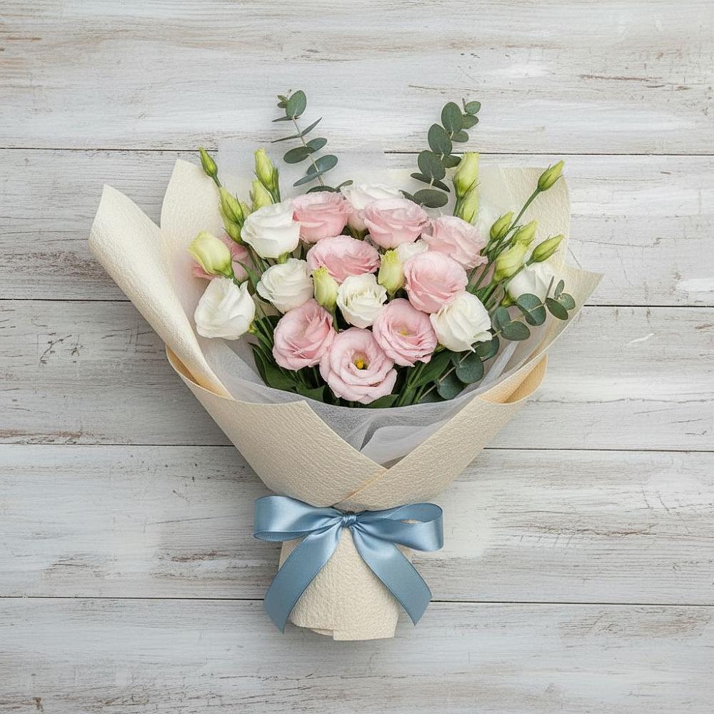 Букет цветов из: Лизиантусы в Лучинское